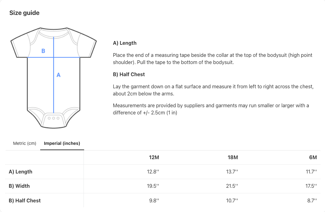 Short Sleeve Bodysuit for baby